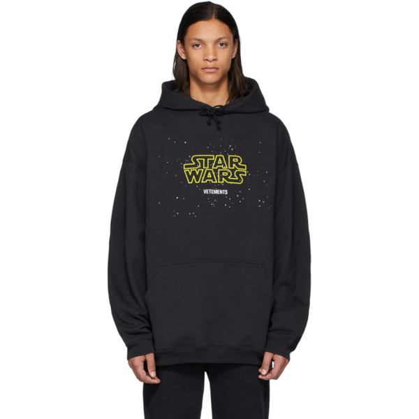 Vetements Black Star Wars Edition Episodes Hoodie Modesens
