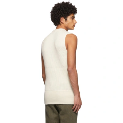 Shop Haider Ackermann Off-white Sleeveless Cardigan In Ivory