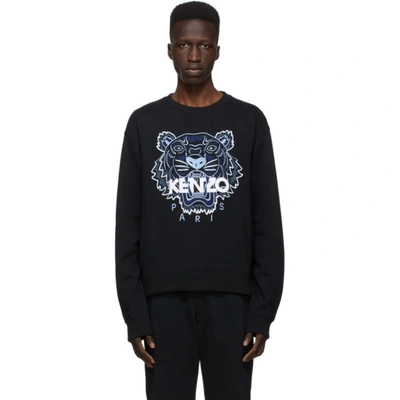 Shop Kenzo Black Classic Tiger Sweatshirt In 99 - Black