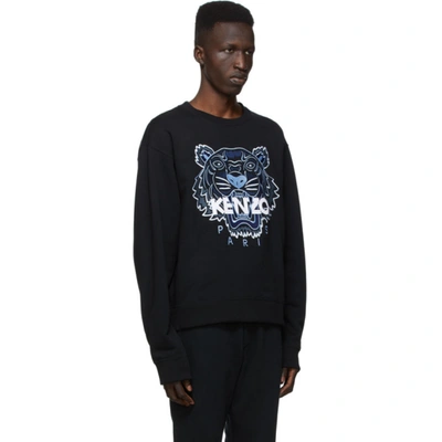 Shop Kenzo Black Classic Tiger Sweatshirt In 99 - Black