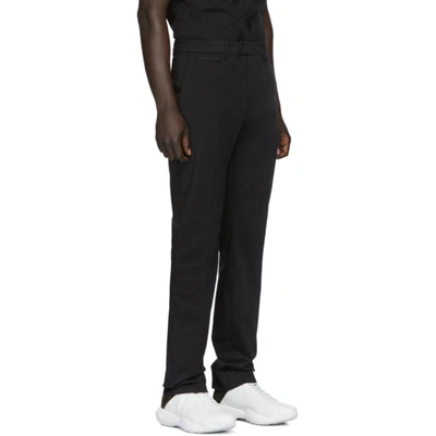Shop Fendi Black Stretch Chino Trousers In F0qa1 Black