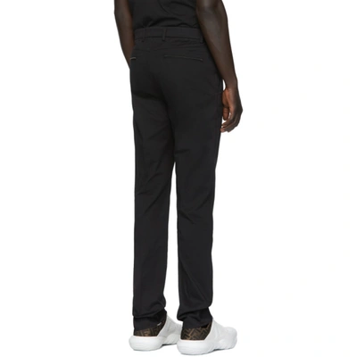 Shop Fendi Black Stretch Chino Trousers In F0qa1 Black