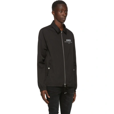 Shop Amiri Black Pf20 Coaches Jacket