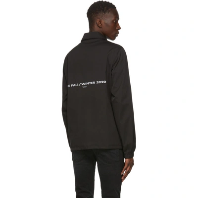 Shop Amiri Black Pf20 Coaches Jacket
