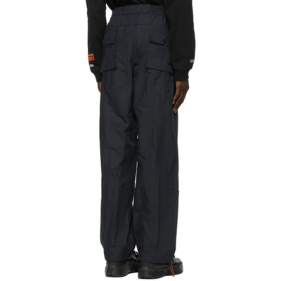 Shop Heron Preston Black Logo Patch Track Trousers In Black White