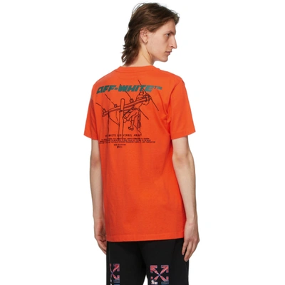 Shop Off-white Orange Worker T-shirt