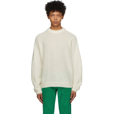 Shop Erl Off-white Alpaca & Mohair Sweater In 3 Off White
