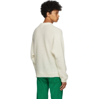 Shop Erl Off-white Alpaca & Mohair Sweater In 3 Off White