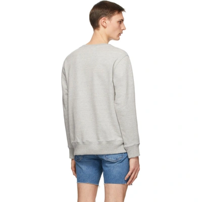 Shop Bather Grey Crewneck Sweatshirt In Heather Grey