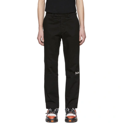 Shop Rochambeau Black Pipe Trousers In Anthracite