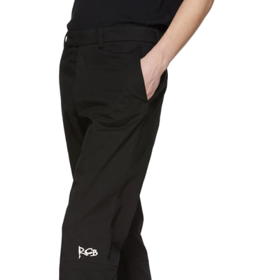 Shop Rochambeau Black Pipe Trousers In Anthracite