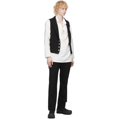 Shop Ann Demeulemeester Black Lightlaine Waistcoat Vest