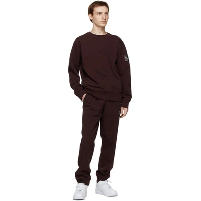 Shop Helmut Lang Burgundy Patch Lounge Pants In Crimson Night