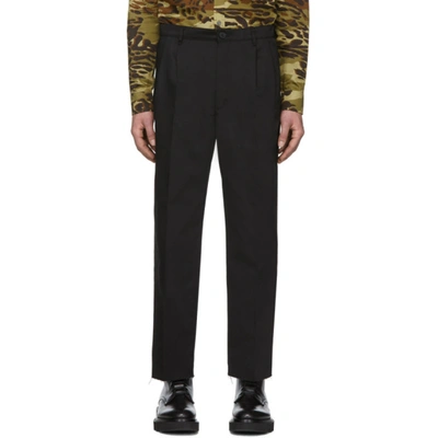 Shop Givenchy Black Bootcut Chino Trousers In 001 Black