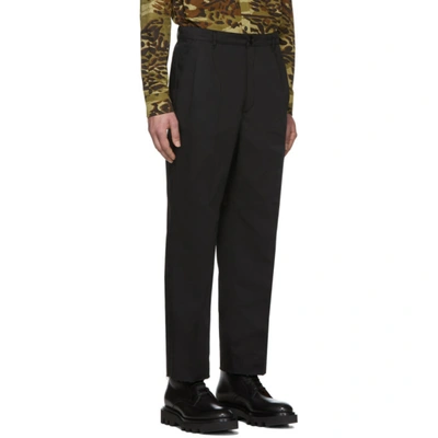 Shop Givenchy Black Bootcut Chino Trousers In 001 Black