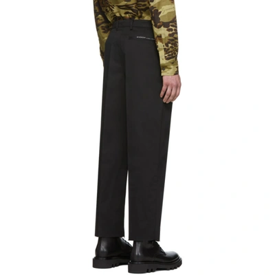 Shop Givenchy Black Bootcut Chino Trousers In 001 Black