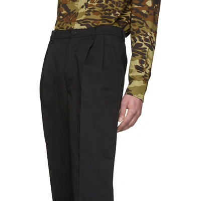 Shop Givenchy Black Bootcut Chino Trousers In 001 Black