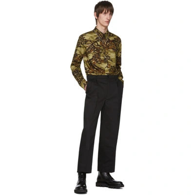 Shop Givenchy Black Bootcut Chino Trousers In 001 Black