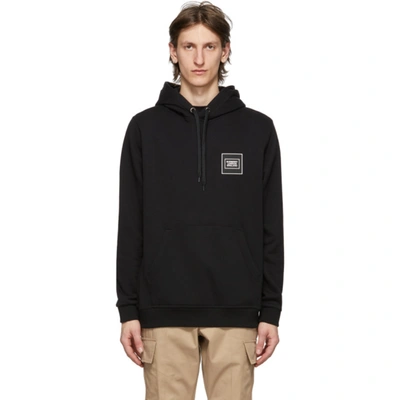 Shop Burberry Black Logo Appliqué Kenford Hoodie