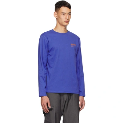 Shop Affix Blue Logo Long Sleeve T-shirt In Cobalt