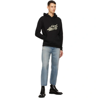 Shop Saint Laurent Black 50's Signature Hoodie