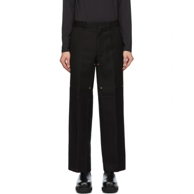 Shop Andersson Bell Black Double Knee Wide Trousers