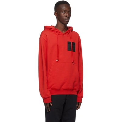 Shop Maison Margiela Red 'stereotype' Hoodie In 314 Red