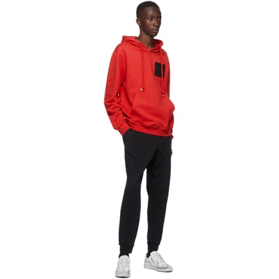 Shop Maison Margiela Red 'stereotype' Hoodie In 314 Red