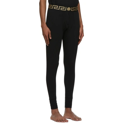 Shop Versace Black Greca Border Lounge Pants In A80g Black