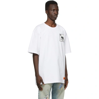 Shop Heron Preston White & Blue Herons Halo T-shirt In White Blue