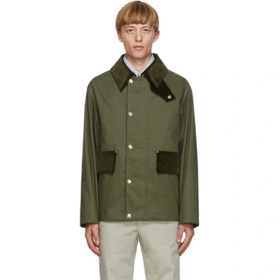 Shop Mackintosh Green Gablon Jacket In Gl Mo4726