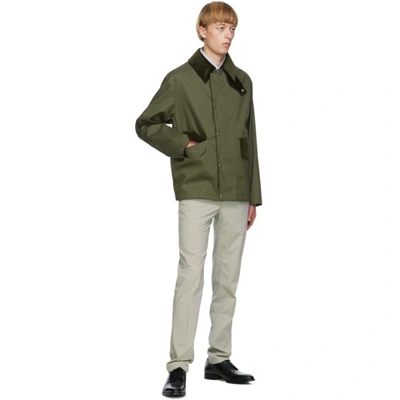Shop Mackintosh Green Gablon Jacket In Gl Mo4726