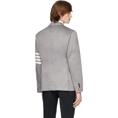 Shop Thom Browne Grey Unconstructed Classic 4-bar Blazer In 035 Light G