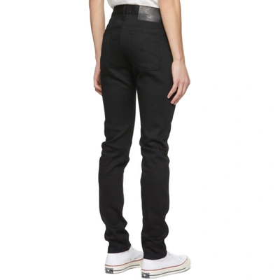 Shop Naked And Famous Black Stretch Super Guy Jeans In Blackstretc
