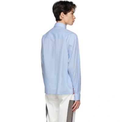 Shop Rassvet Blue Cotton Printed Shirt In 1 Blue