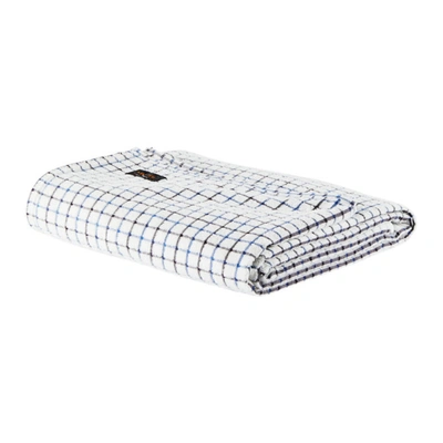 Shop Beams White Check Towel In Blue 75
