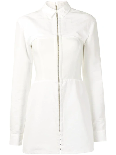Shop Dion Lee Hook Tube Shirt Dress In White