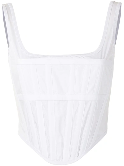 Shop Dion Lee Sheer Jersey Corset In White