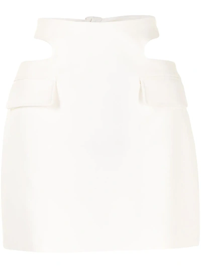 Shop Dion Lee Cutout Mini Skirt In White