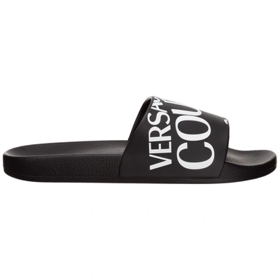 Shop Versace Jeans Couture Men's Slippers Sandals Rubber In Black