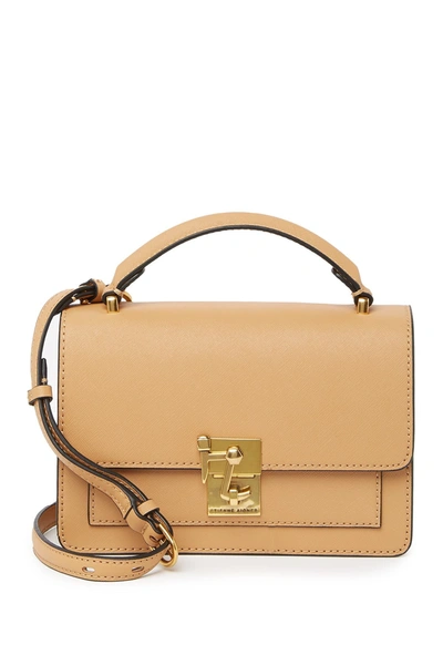 Shop Etienne Aigner Leah Leather Crossbody In Biscuit-sfbis