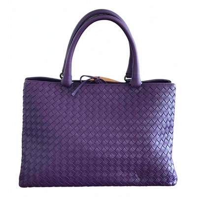 BOTTEGA VENETA Pre-owned Leather Handbag In Purple