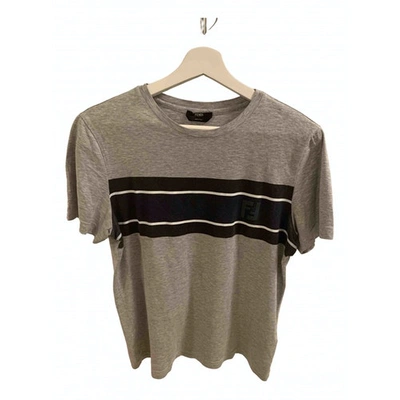 Pre-owned Fendi Grey Cotton T-shirts