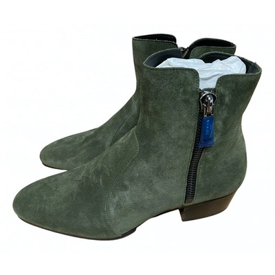 Pre-owned Balmain Boots In Green