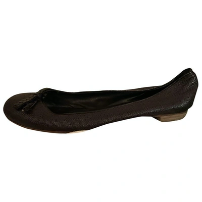 Pre-owned Marc Jacobs Black Leather Ballet Flats