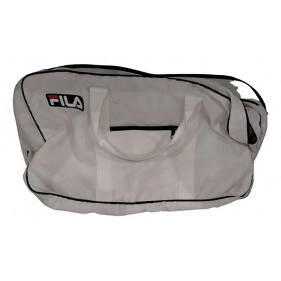 Pre-owned Fila Cloth Backpack In White