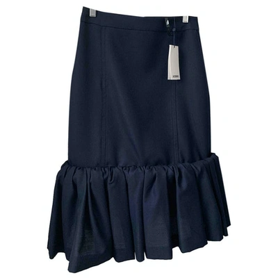Pre-owned Jacquemus L'amour D'un Gitan Wool Mid-length Skirt In Navy
