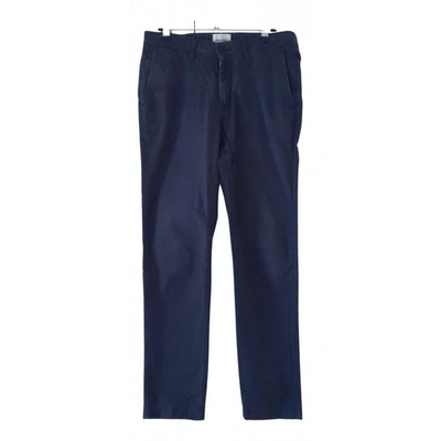 Pre-owned Norse Projects Trousers In Navy