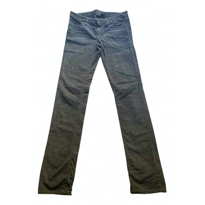 Pre-owned Aspesi Velvet Straight Pants In Grey