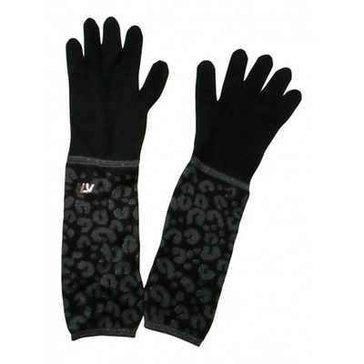 Pre-owned Louis Vuitton Black Cashmere Gloves